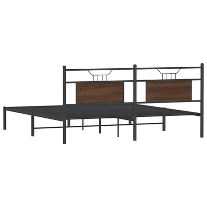 Giroletto senza Materasso Rovere Marrone 183x203 cm Truciolato | homemem39