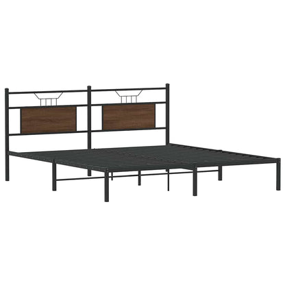 Giroletto senza Materasso Rovere Marrone 183x213 cm Truciolato