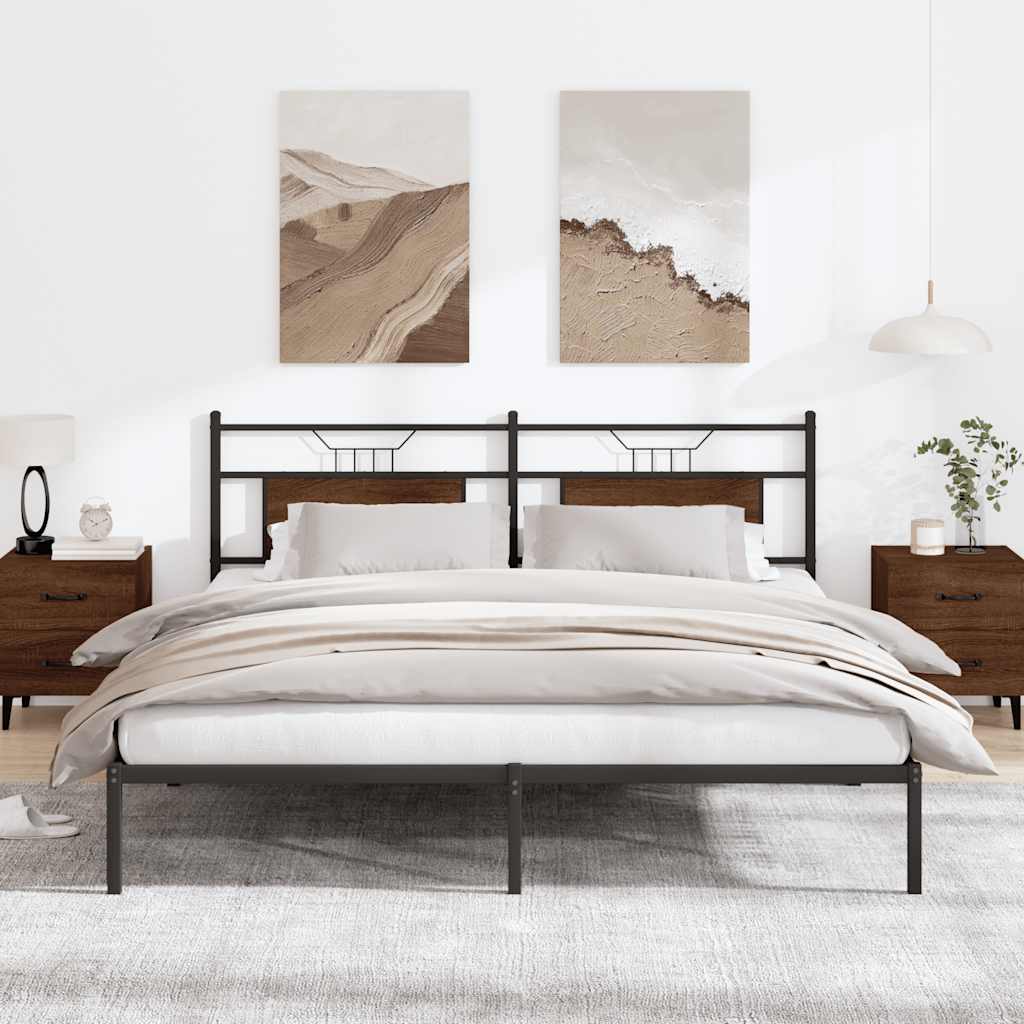 Giroletto senza Materasso Rovere Marrone 183x213 cm Truciolato
