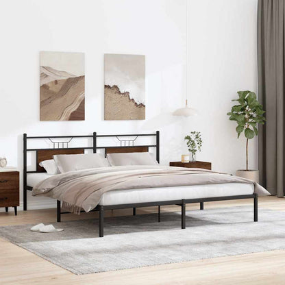 Giroletto senza Materasso Rovere Marrone 183x213 cm Truciolato