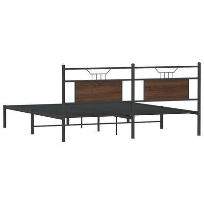 Giroletto senza Materasso Rovere Marrone 183x213 cm Truciolato