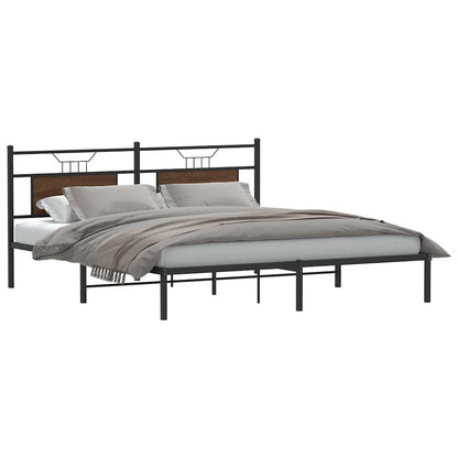 Giroletto senza Materasso Rovere Marrone 183x213 cm Truciolato