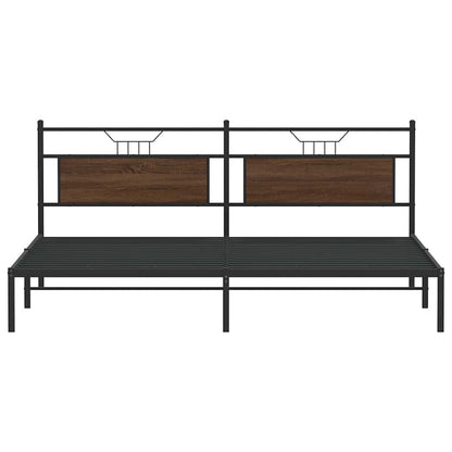 Giroletto senza Materasso Rovere Marrone 193x201 cm Truciolato | homemem39