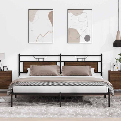 Giroletto senza Materasso Rovere Marrone 200x200 cm Truciolato