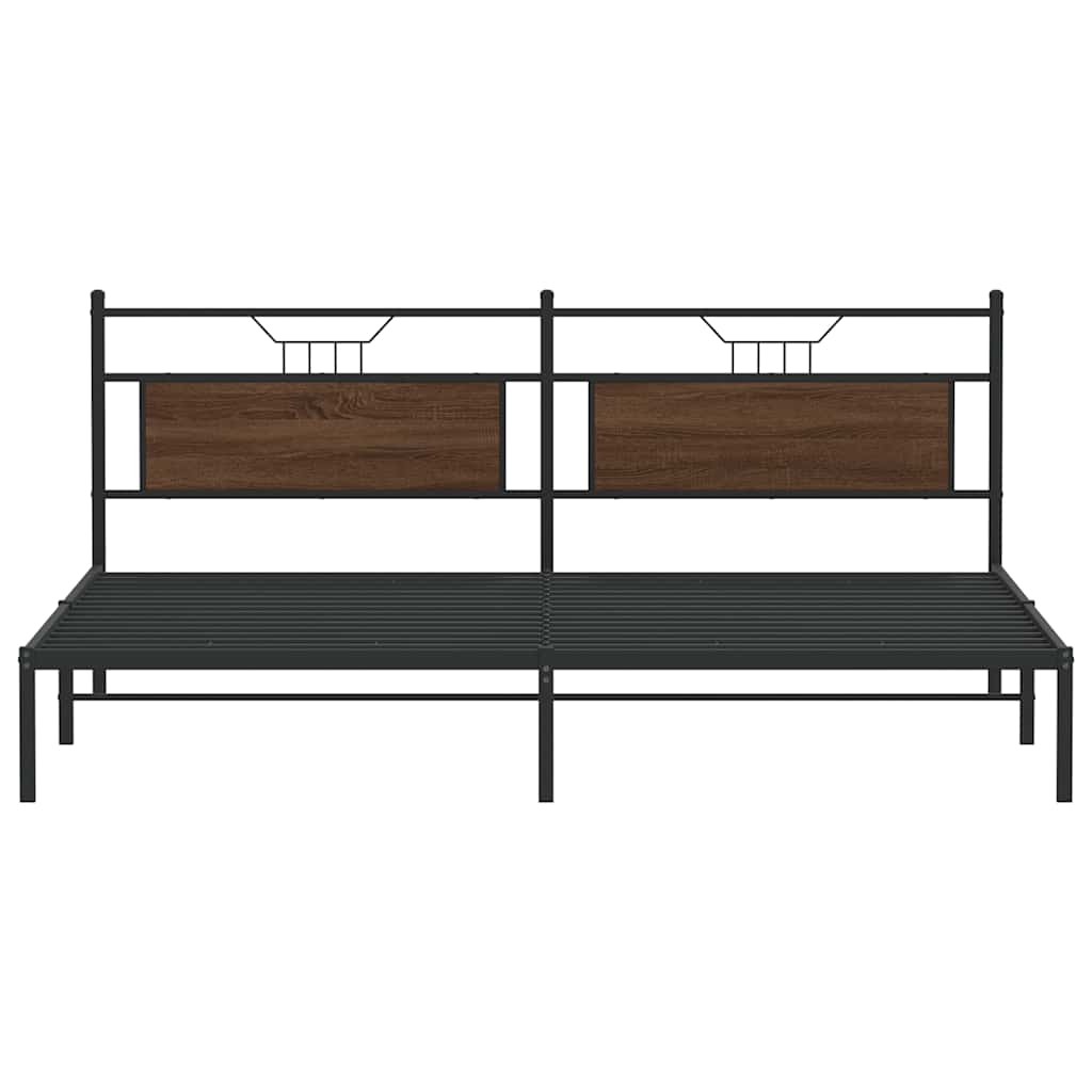 Giroletto senza Materasso Rovere Marrone 200x200 cm Truciolato