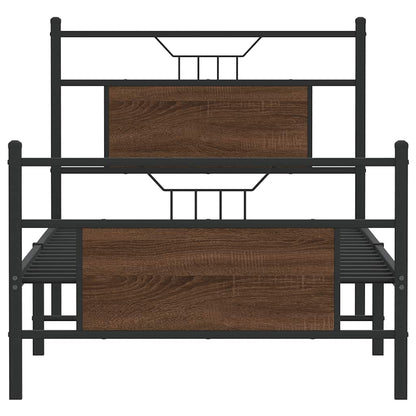 Giroletto senza Materasso Rovere Marrone 80x200cm in Truciolato