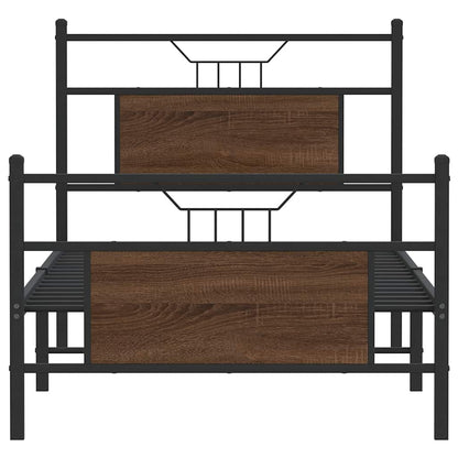 Giroletto senza Materasso Rovere Marrone 90x190cm in Truciolato