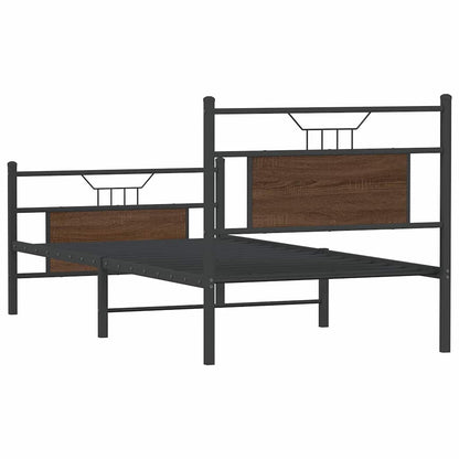 Giroletto senza Materasso Rovere Marrone 90x200cm in Truciolato