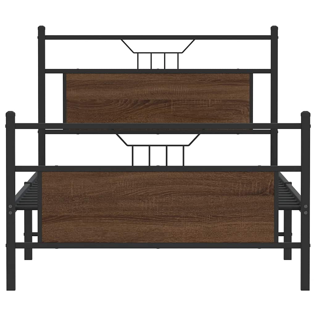 Giroletto senza Materasso Rovere Marrone 100x200 cm Truciolato | homemem39
