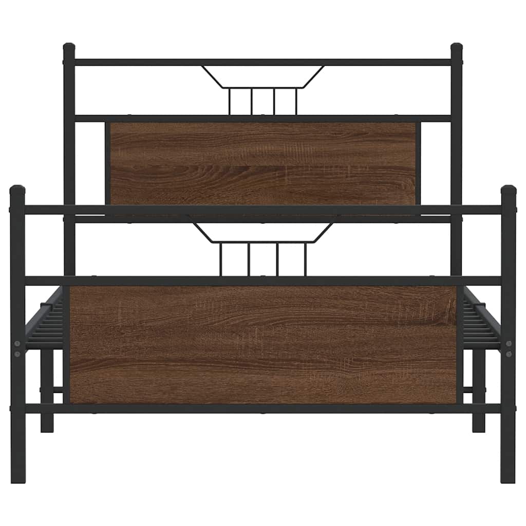Giroletto senza Materasso Rovere Marrone 107x203 cm Truciolato
