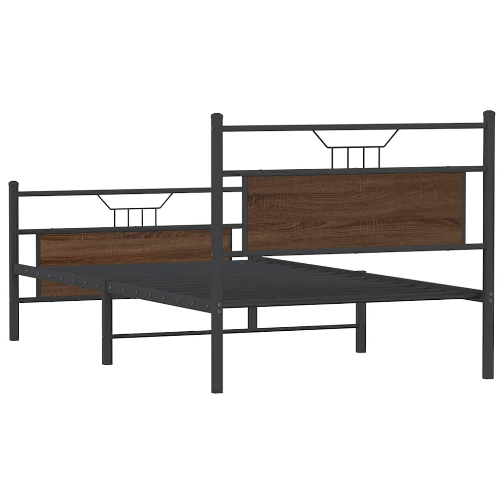 Giroletto senza Materasso Rovere Marrone 107x203 cm Truciolato