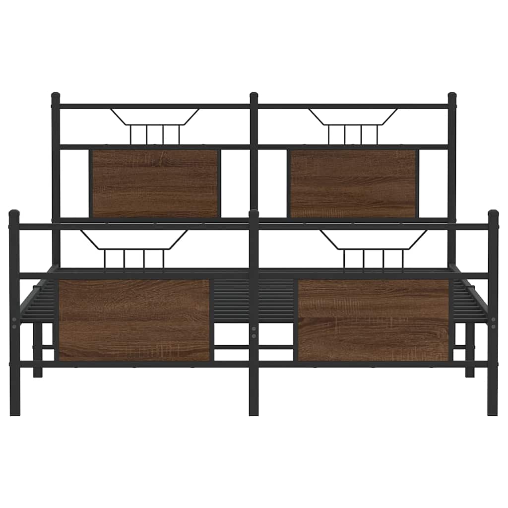 Giroletto senza Materasso Rovere Marrone 137x190 cm Truciolato
