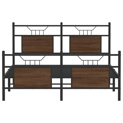 Giroletto senza Materasso Rovere Marrone 137x190 cm Truciolato