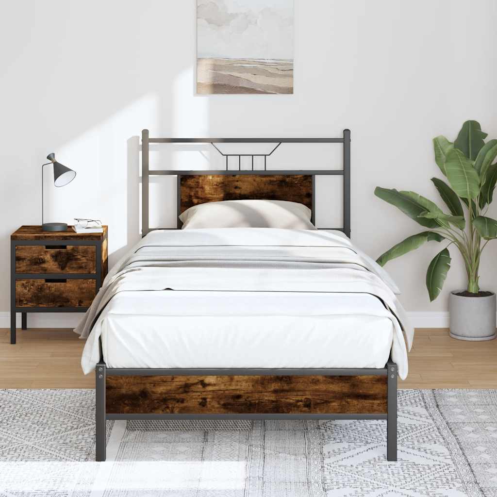 Giroletto senza Materasso Rovere Fumo 75x190 cm in Truciolato