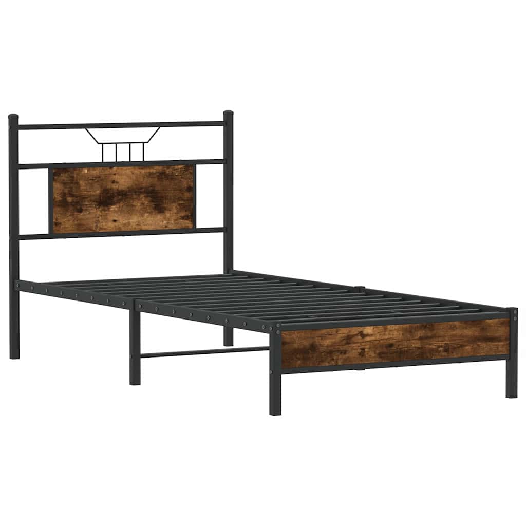 Giroletto senza Materasso Rovere Fumo 90x200 cm in Truciolato