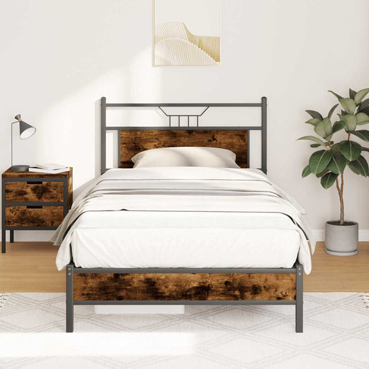 Giroletto senza Materasso Rovere Fumo 100x200 cm in Truciolato