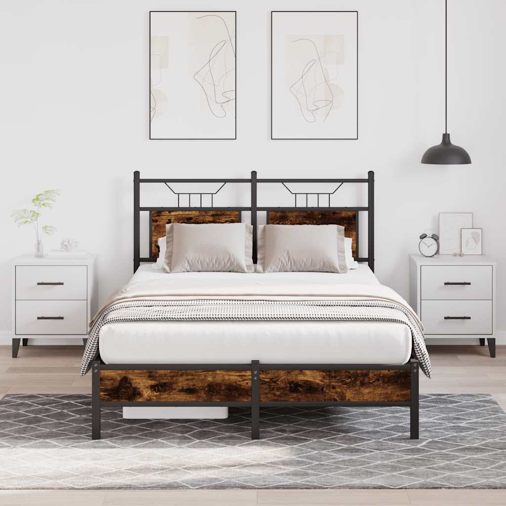 Giroletto senza Materasso Rovere Fumo 120x190 cm in Truciolato