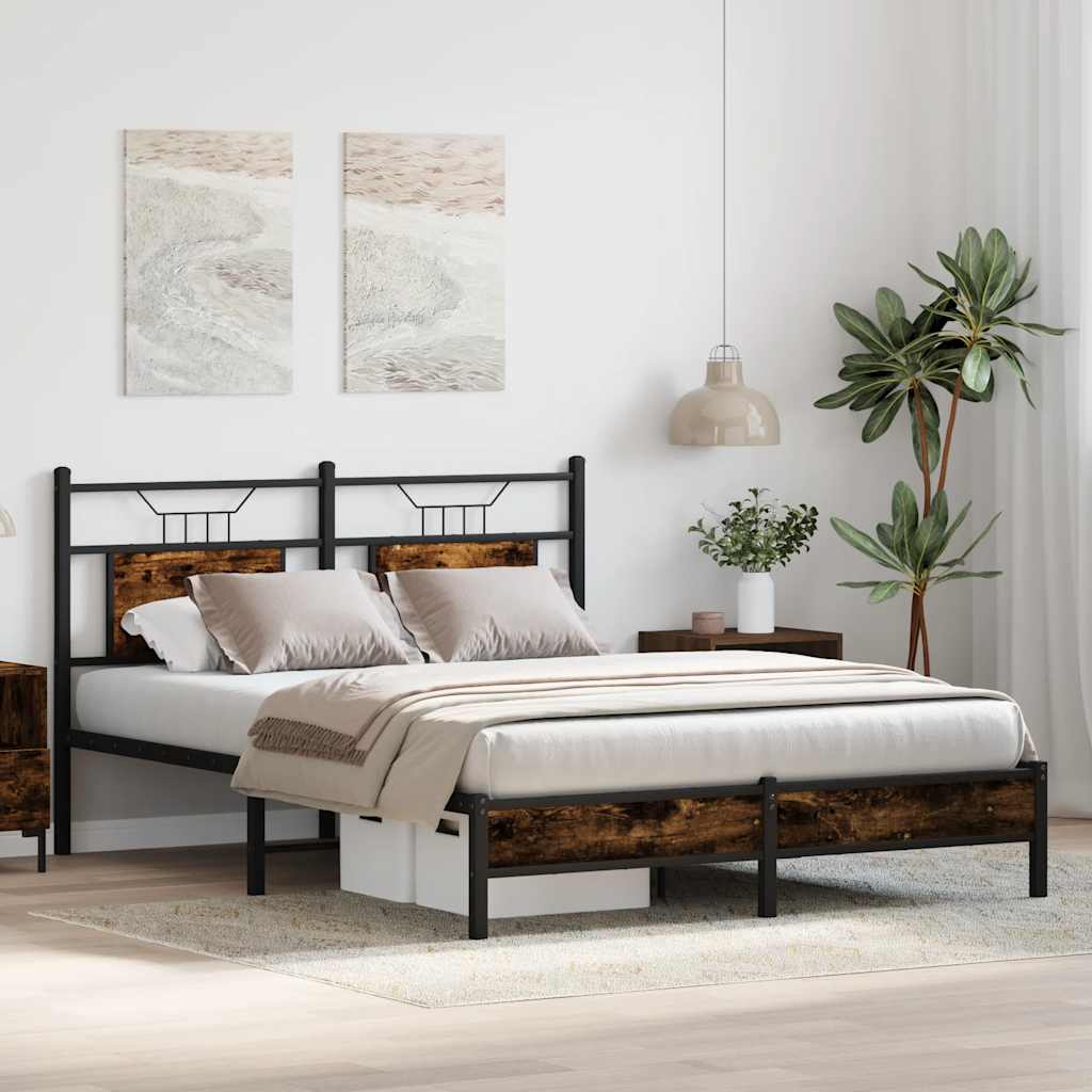 Giroletto senza Materasso Rovere Fumo 137x190 cm in Truciolato