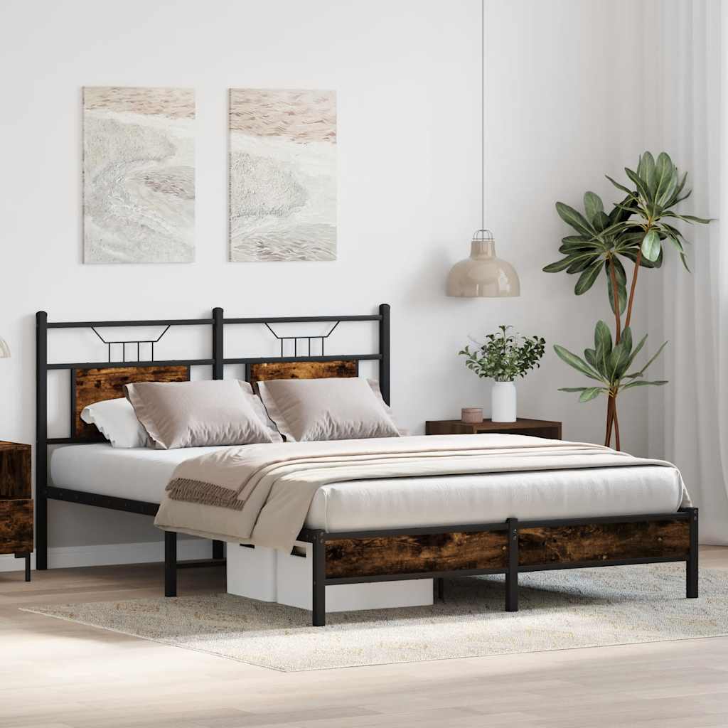 Giroletto senza Materasso Rovere Fumo 140x190 cm in Truciolato