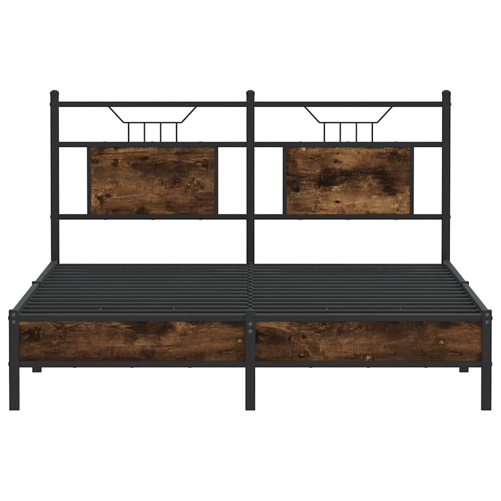Giroletto senza Materasso Rovere Fumo 140x190 cm in Truciolato