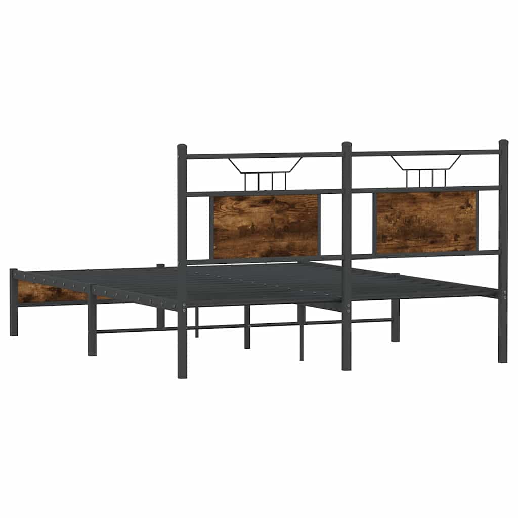 Giroletto senza Materasso Rovere Fumo 140x190 cm in Truciolato