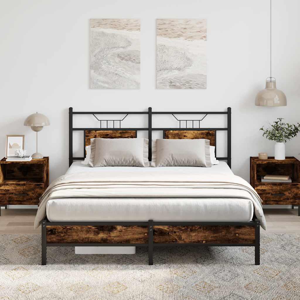 Giroletto senza Materasso Rovere Fumo 140x190 cm in Truciolato