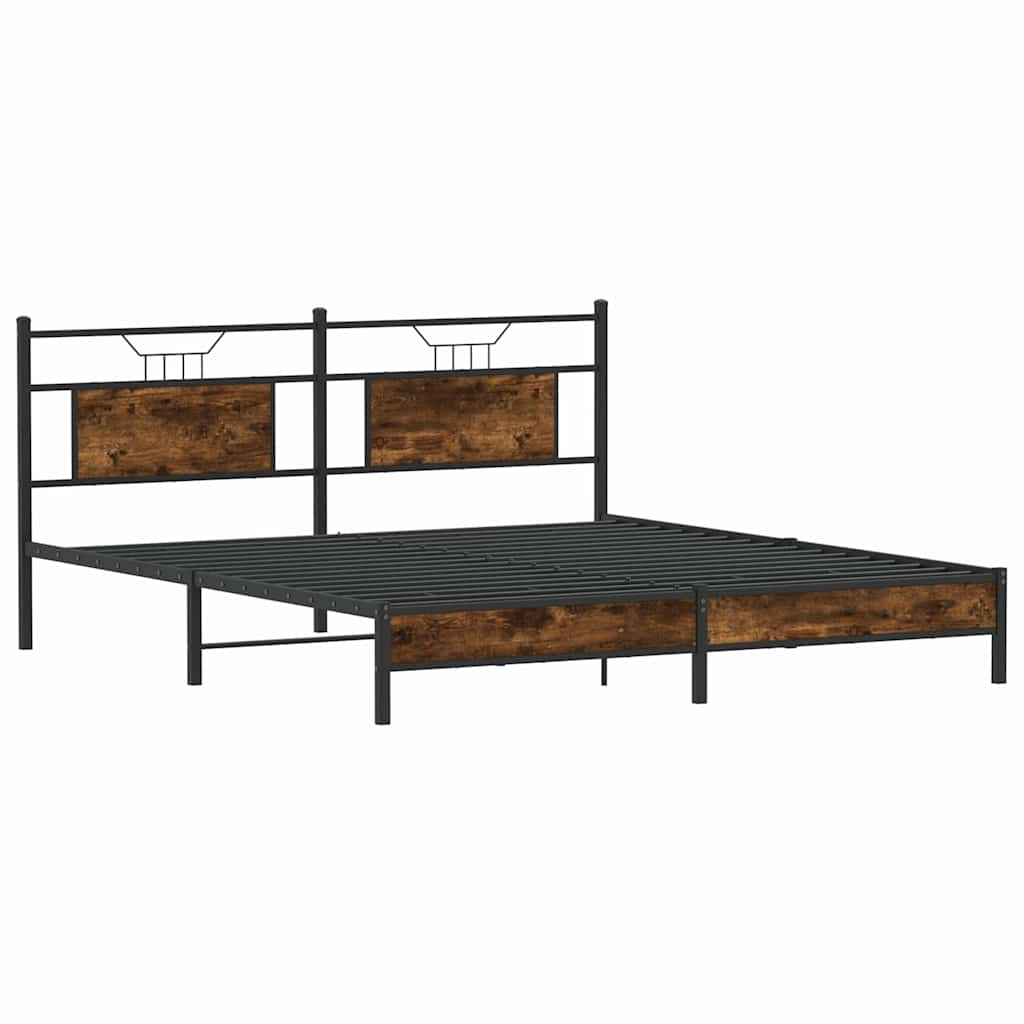 Giroletto senza Materasso Rovere Fumo 160x200 cm in Truciolato