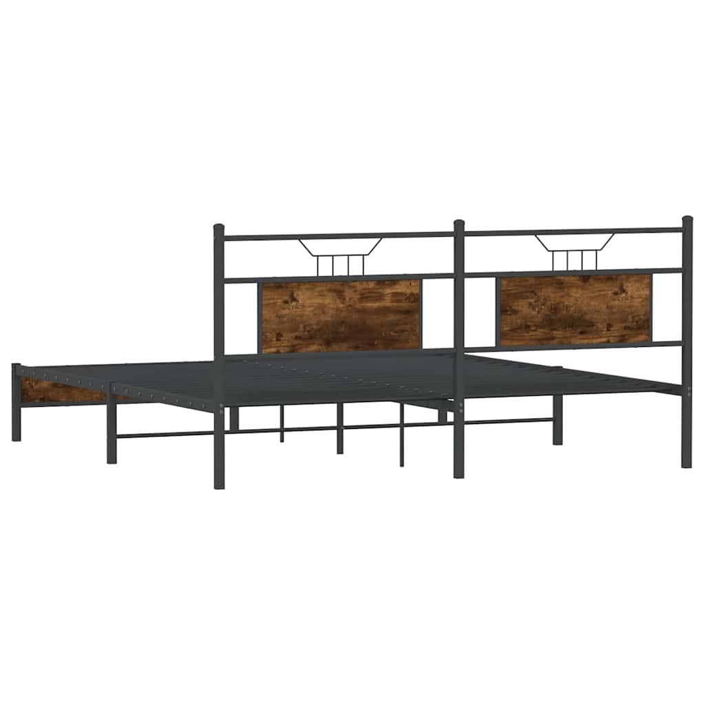Giroletto senza Materasso Rovere Fumo 183x203 cm in Truciolato