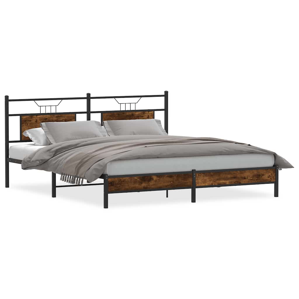 Giroletto senza Materasso Rovere Fumo 183x213 cm in Truciolato