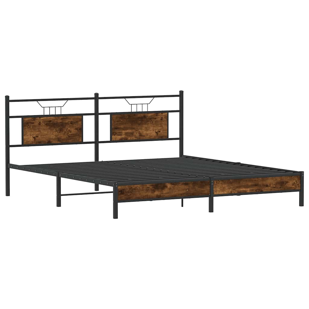 Giroletto senza Materasso Rovere Fumo 183x213 cm in Truciolato