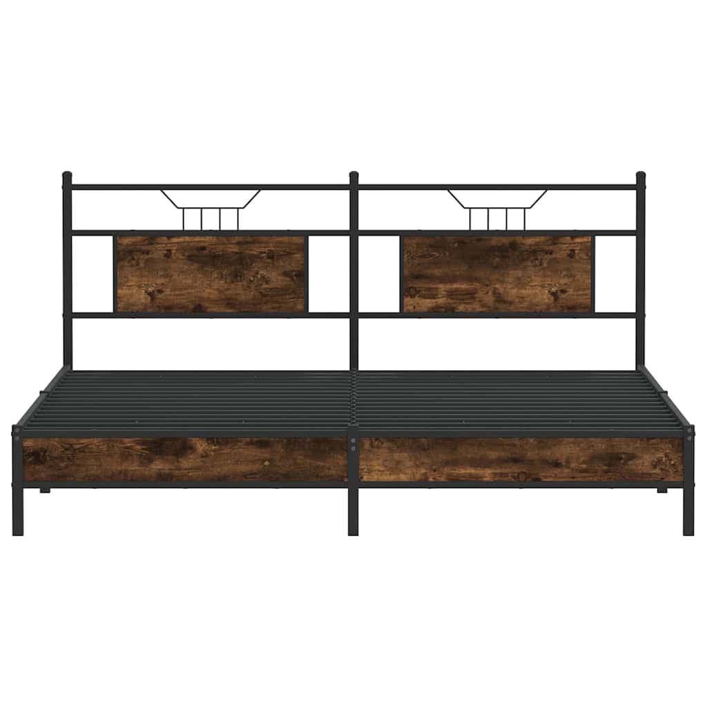 Giroletto senza Materasso Rovere Fumo 183x213 cm in Truciolato