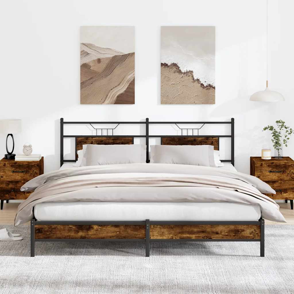 Giroletto senza Materasso Rovere Fumo 183x213 cm in Truciolato