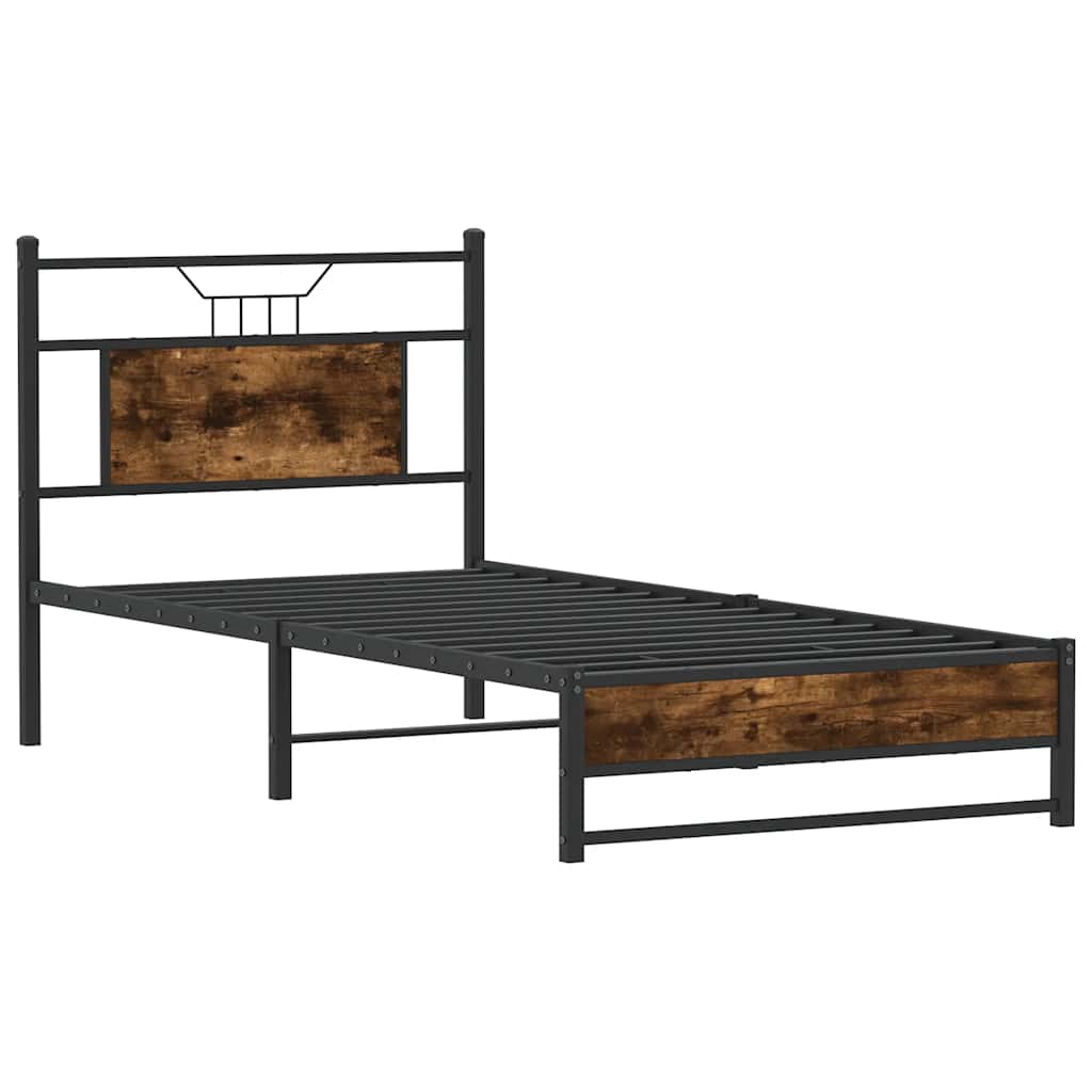 Giroletto senza Materasso Rovere Fumo 80x200 cm in Truciolato