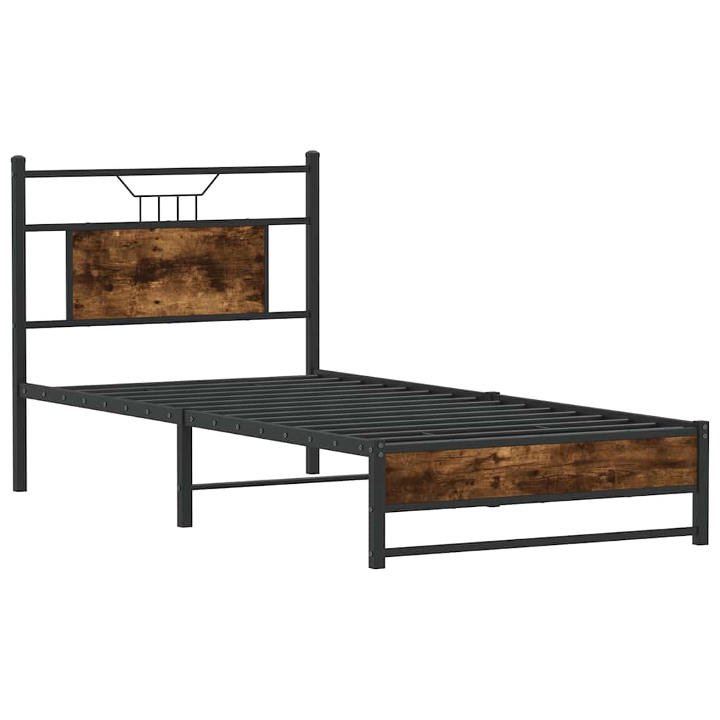 Giroletto senza Materasso Rovere Fumo 90x190 cm in Truciolato