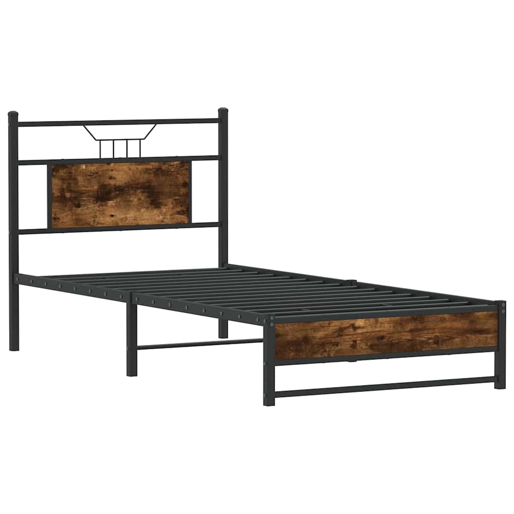 Giroletto senza Materasso Rovere Fumo 90x200 cm in Truciolato