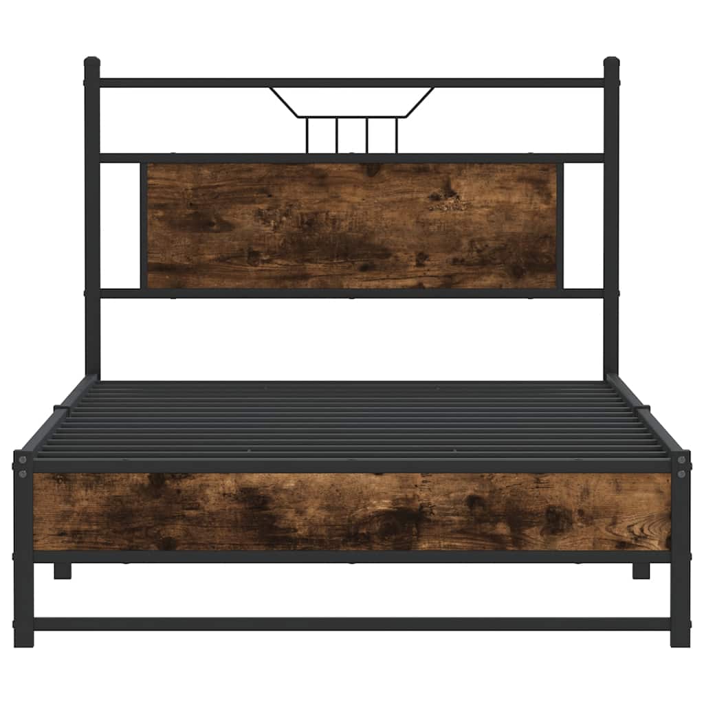 Giroletto senza Materasso Rovere Fumo 100x190 cm in Truciolato