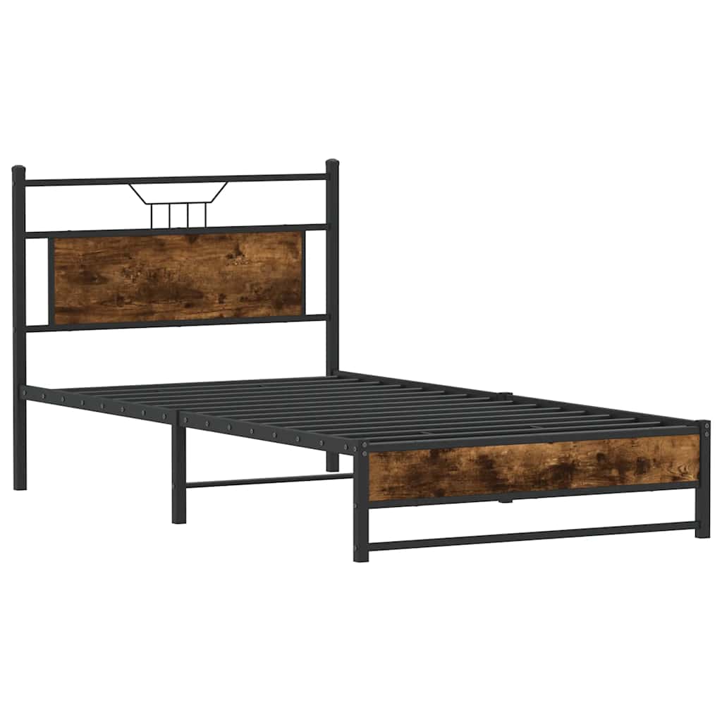 Giroletto senza Materasso Rovere Fumo 100x200 cm in Truciolato