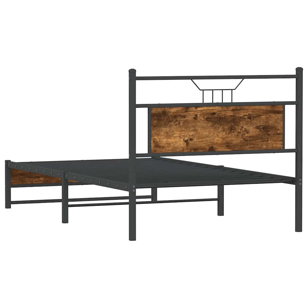 Giroletto senza Materasso Rovere Fumo 100x200 cm in Truciolato