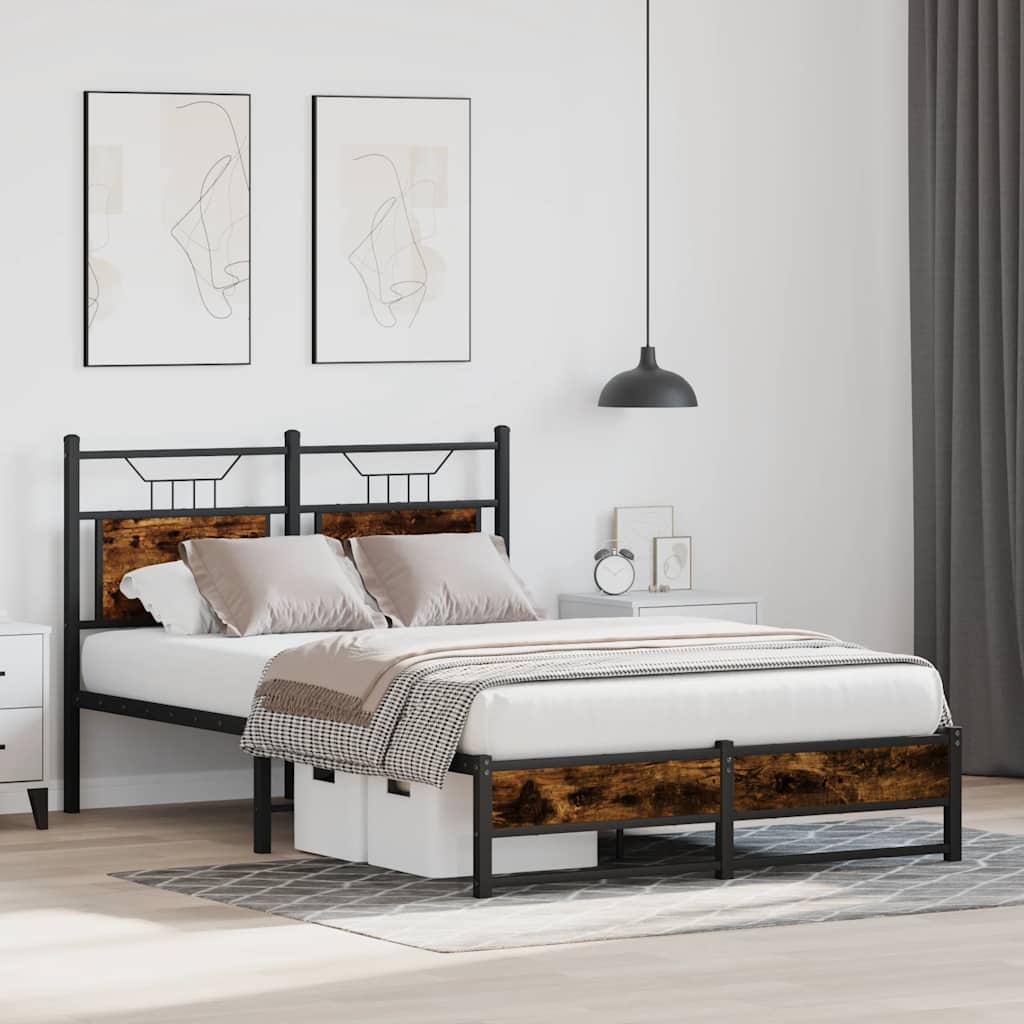 Giroletto senza Materasso Rovere Fumo 120x200 cm in Truciolato