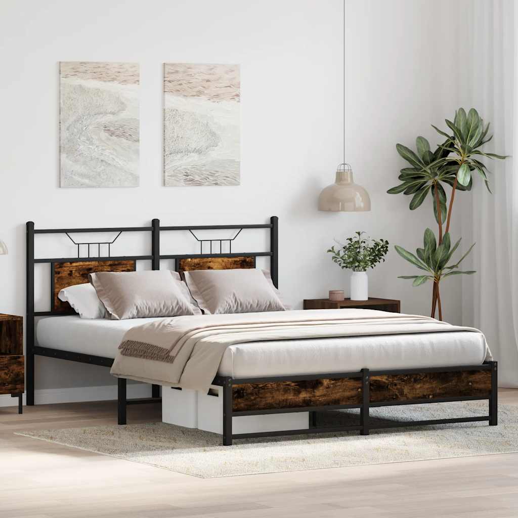 Giroletto senza Materasso Rovere Fumo 140x190 cm in Truciolato