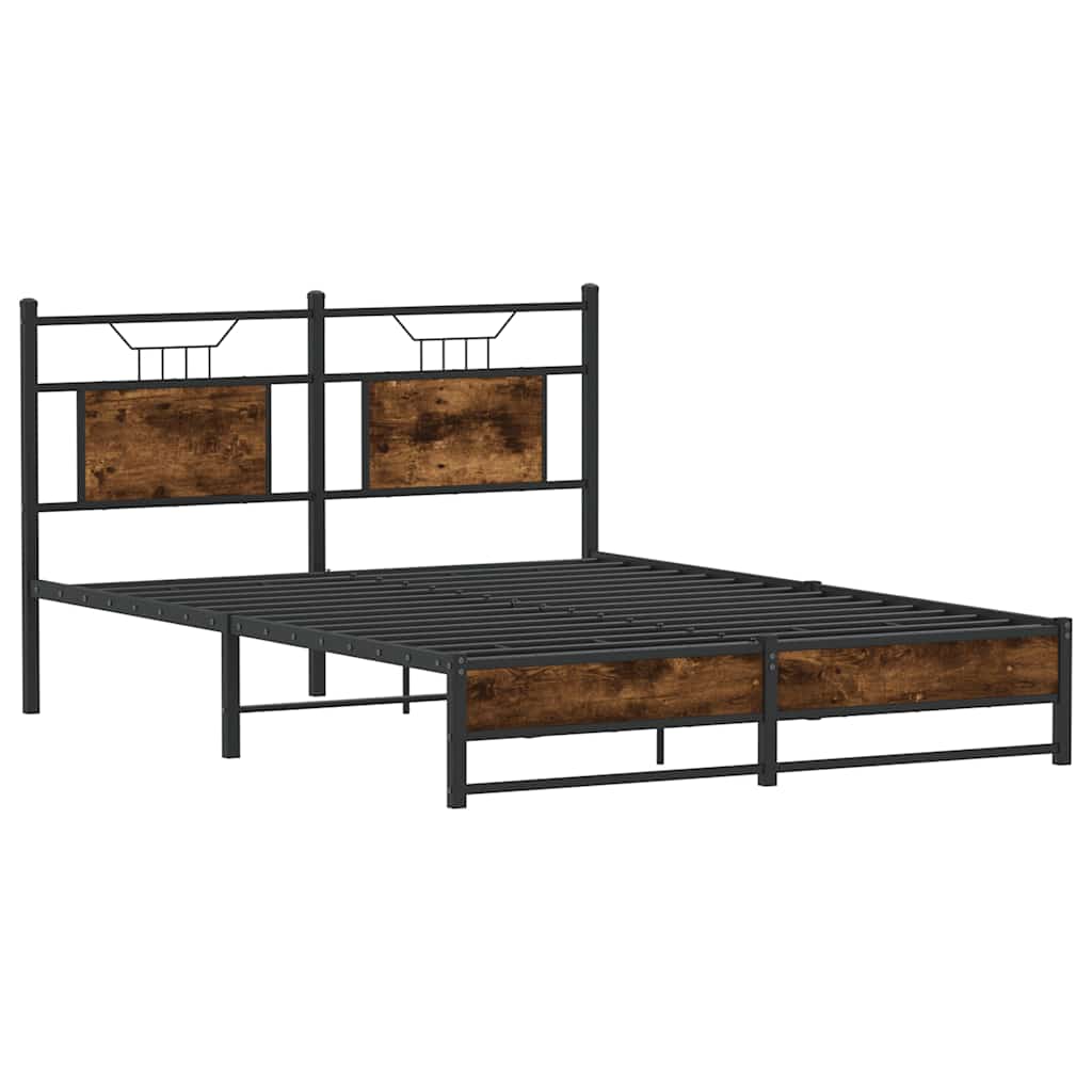 Giroletto senza Materasso Rovere Fumo 140x190 cm in Truciolato