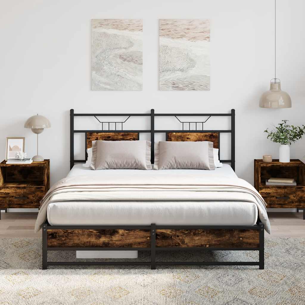 Giroletto senza Materasso Rovere Fumo 140x200 cm in Truciolato