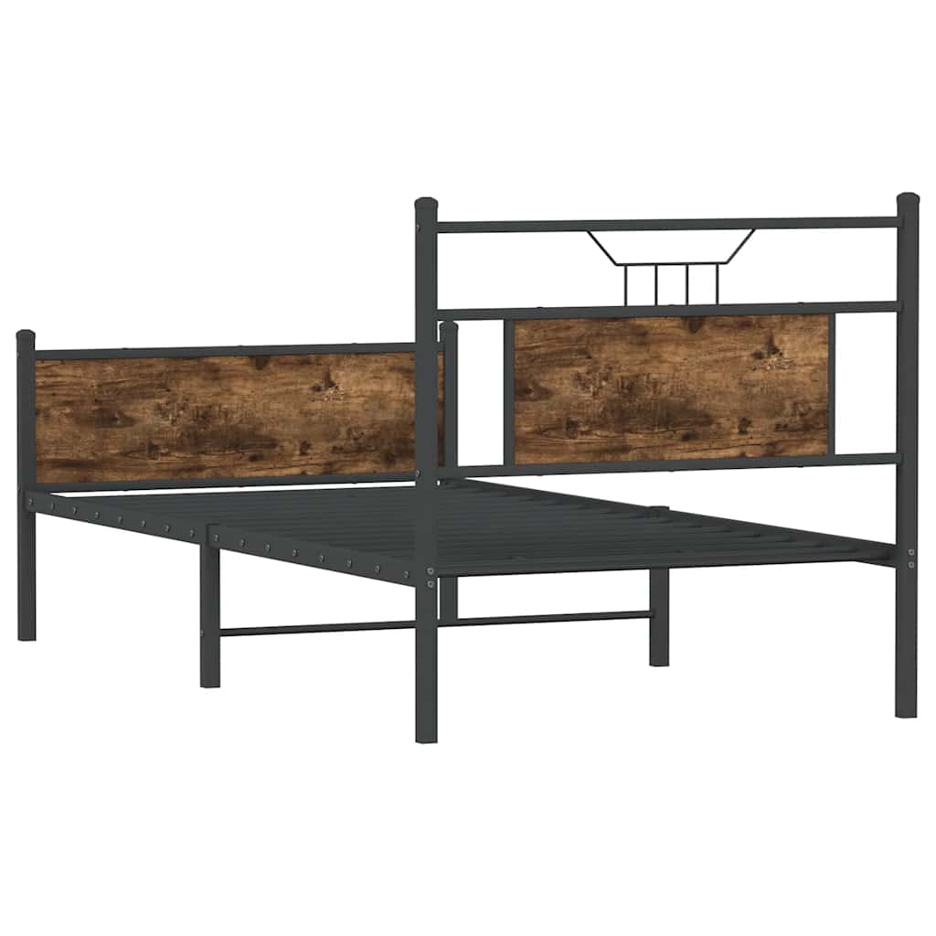 Giroletto senza Materasso Rovere Fumo 75x190 cm in Truciolato