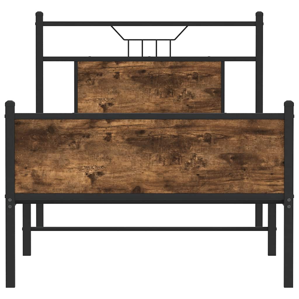 Giroletto senza Materasso Rovere Fumo 80x200 cm in Truciolato