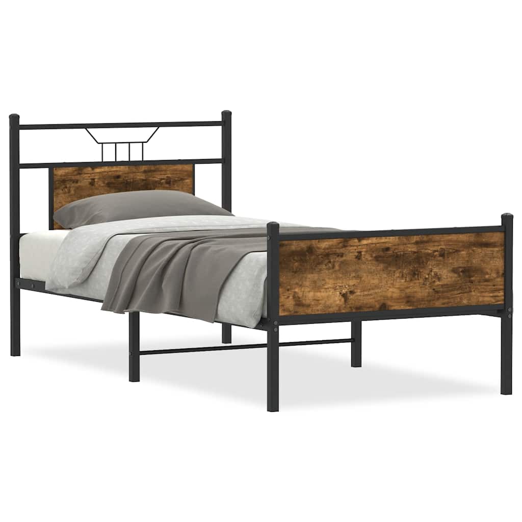 Giroletto senza Materasso Rovere Fumo 90x190 cm in Truciolato