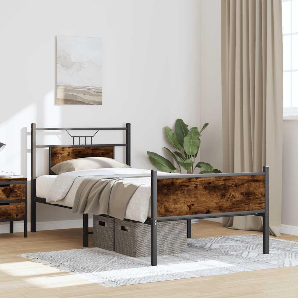 Giroletto senza Materasso Rovere Fumo 90x190 cm in Truciolato | homemem39