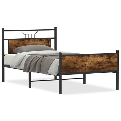 Giroletto senza Materasso Rovere Fumo 100x190 cm in Truciolato