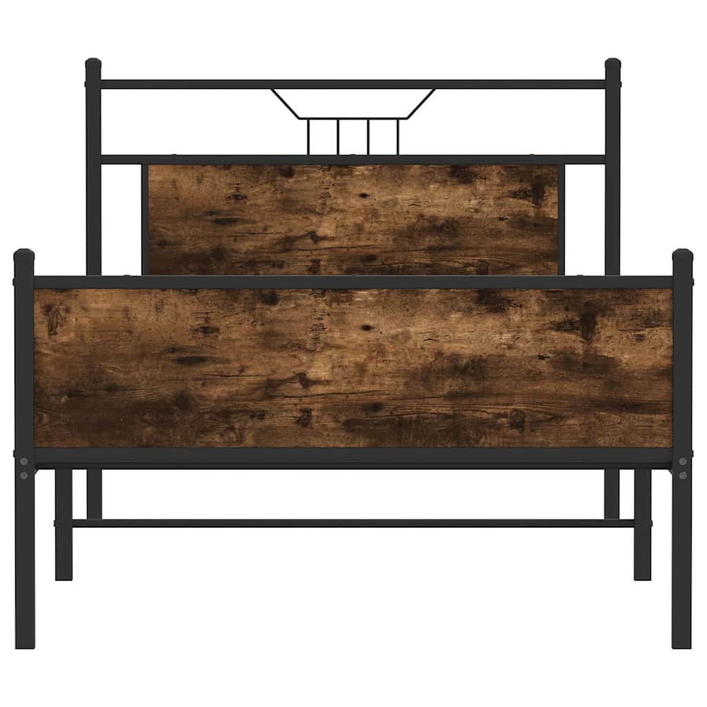 Giroletto senza Materasso Rovere Fumo 100x190 cm in Truciolato