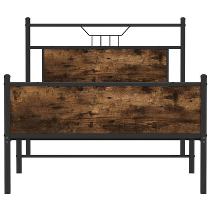 Giroletto senza Materasso Rovere Fumo 100x190 cm in Truciolato