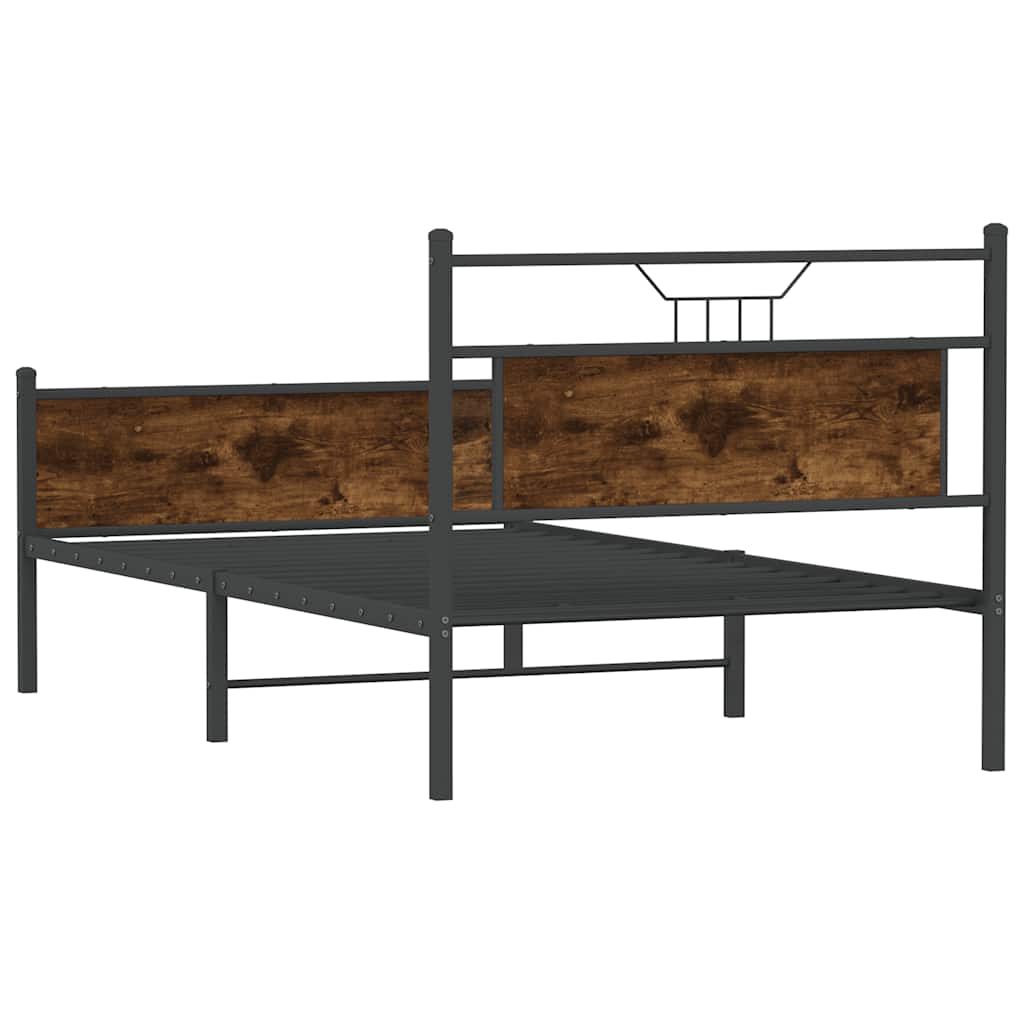 Giroletto senza Materasso Rovere Fumo 100x190 cm in Truciolato